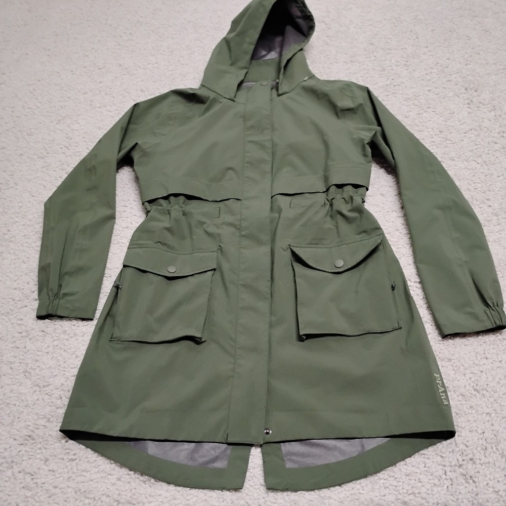 prAna Jacket Womens M Green Water Resistant Windbreaker Rain Coat Cargo Storm